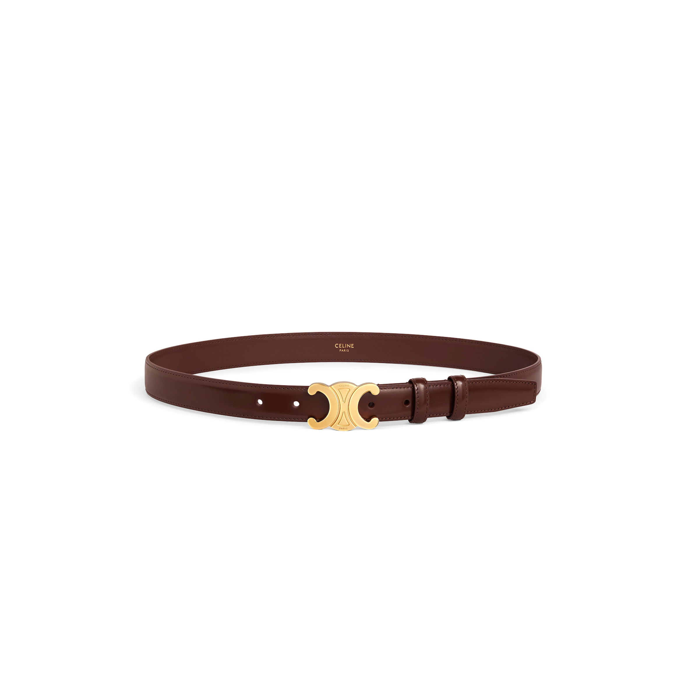 CELINE MEDIUM 25MM TRIOMPHE BELT IN TAURILLON LEATHER 45AK93A01.18CS